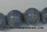 CAG4377 15.5 inches 20mm round dyed blue lace agate beads