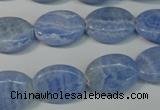 CAG4385 15.5 inches 13*18mm oval dyed blue lace agate beads