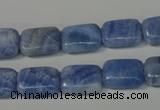 CAG4388 15.5 inches 10*14mm rectangle dyed blue lace agate beads