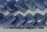 CAG4397 15.5 inches 14*14mm diamond dyed blue lace agate beads