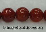 CAG446 15.5 inches 16mm round red agate gemstone beads wholesale