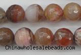 CAG4473 15.5 inches 10mm faceted round pink botswana agate beads