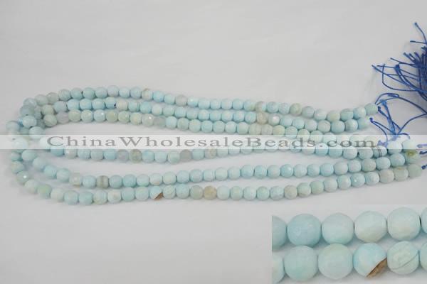 CAG4485 15.5 inches 6mm faceted round agate beads wholesale