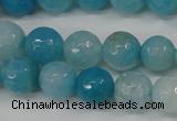 CAG4500 15.5 inches 8mm faceted round fire crackle agate beads