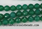 CAG4507 15.5 inches 8mm faceted round agate beads wholesale