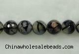 CAG451 15.5 inches 14mm faceted round agate beads Wholesale
