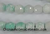 CAG4516 15.5 inches 10mm faceted round fire crackle agate beads