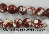 CAG4527 15.5 inches 10mm faceted round fire crackle agate beads