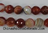 CAG4534 15.5 inches 10mm faceted round agate beads wholesale