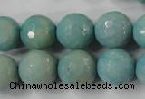 CAG4557 15.5 inches 14mm faceted round fire crackle agate beads