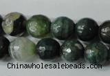 CAG4614 15.5 inches 6mm faceted round fire crackle agate beads