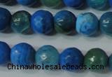 CAG4621 15.5 inches 6mm faceted round fire crackle agate beads