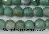 CAG4626 15.5 inches 6mm faceted round fire crackle agate beads