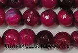 CAG4637 15.5 inches 6mm faceted round fire crackle agate beads