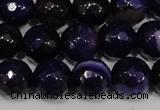 CAG4656 15.5 inches 8mm faceted round fire crackle agate beads