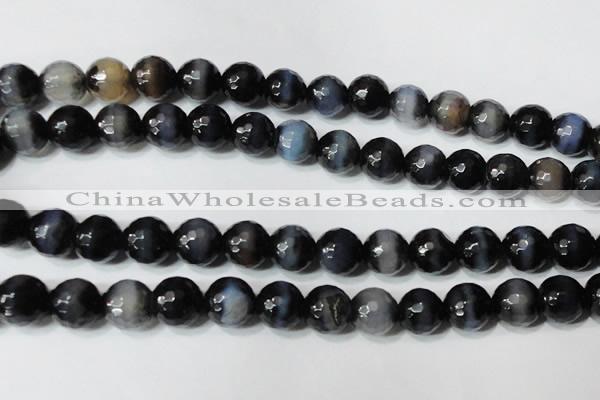 CAG4661 15.5 inches 10mm faceted round fire crackle agate beads