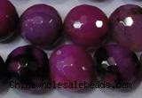 CAG4667 15.5 inches 10mm faceted round fire crackle agate beads