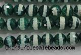 CAG4695 15.5 inches 8mm faceted round tibetan agate beads wholesale