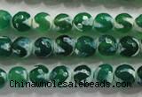 CAG4698 15.5 inches 8mm faceted round tibetan agate beads wholesale