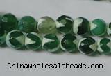 CAG4700 15.5 inches 8mm faceted round tibetan agate beads wholesale