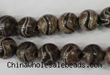 CAG4752 15 inches 10mm round tibetan agate beads wholesale