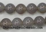 CAG4773 15 inches 12mm round grey agate beads wholesale