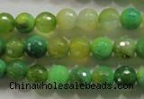 CAG4781 15.5 inches 8mm faceted round fire crackle agate beads