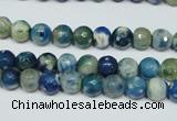 CAG4805 15 inches 6mm faceted round fire crackle agate beads