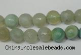 CAG4812 15 inches 8mm faceted round fire crackle agate beads