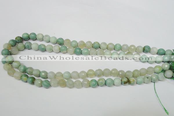 CAG4812 15 inches 8mm faceted round fire crackle agate beads