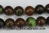 CAG4834 15 inches 12mm round dragon veins agate beads wholesale