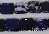 CAG4873 15 inches 14*14mm faceted square fire crackle agate beads