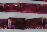 CAG4880 15 inches 13*18mm faceted rectangle fire crackle agate beads