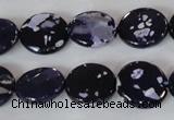 CAG4892 15 inches 15mm faceted coin fire crackle agate beads