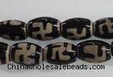 CAG5080 15.5 inches 8*12mm drum tibetan agate beads wholesale