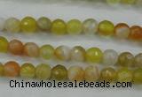 CAG5101 15.5 inches 6mm faceted round line agate beads wholesale