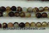 CAG5106 15.5 inches 6mm faceted round line agate beads wholesale