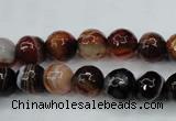 CAG5113 15.5 inches 10mm faceted round line agate beads wholesale