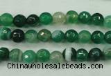 CAG5121 15.5 inches 6mm faceted round line agate beads wholesale