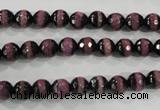 CAG5138 15 inches 6mm faceted round tibetan agate beads wholesale