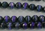 CAG5143 15 inches 8mm faceted round tibetan agate beads wholesale