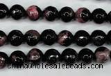 CAG5198 15 inches 8mm faceted round fire crackle agate beads