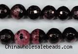 CAG5199 15 inches 10mm faceted round fire crackle agate beads