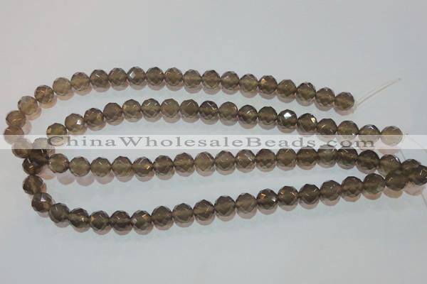 CAG5248 15.5 inches 10mm faceted round Brazilian grey agate beads