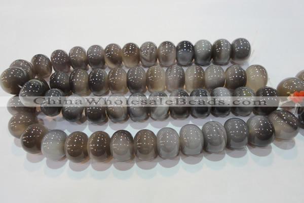 CAG5254 15.5 inches 15*20mm rondelle Brazilian grey agate beads