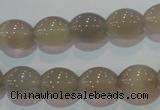 CAG5256 15.5 inches 10*12mm rice Brazilian grey agate beads