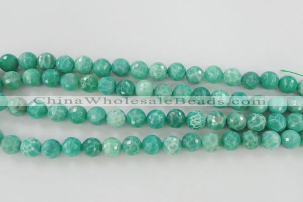 CAG5310 15.5 inches 6mm faceted round peafowl agate gemstone beads