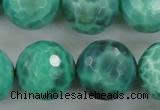 CAG5316 15.5 inches 18mm faceted round peafowl agate gemstone beads