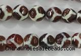 CAG5339 15.5 inches 10mm faceted round tibetan agate beads wholesale