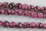 CAG5347 15.5 inches 8mm faceted round tibetan agate beads wholesale